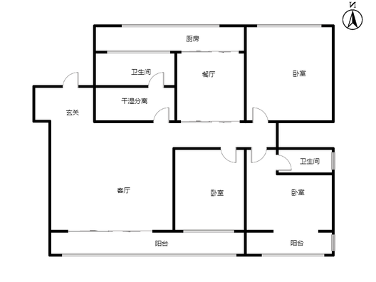 财达证券小区3室2厅2卫户型图
