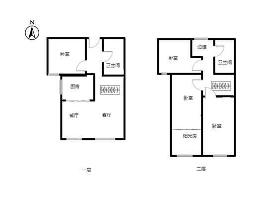 高铁新干线4室2厅2卫户型图