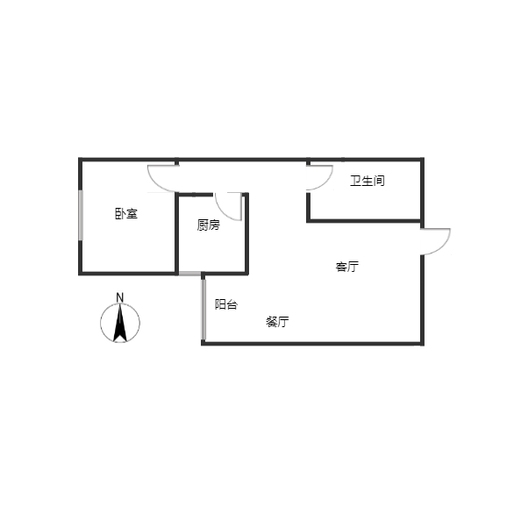强舜铭城1室2厅1卫户型图