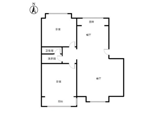 宏远景园2室2厅1卫户型图