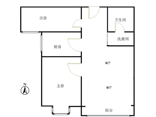 宏远碧罗湾2室2厅1卫户型图