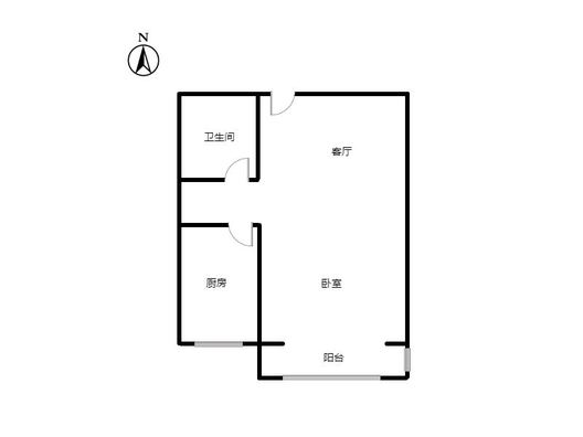宏远宜居园1室1厅1卫户型图