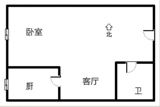 弘德缘（豪门庄园三期）1室1厅1卫户型图