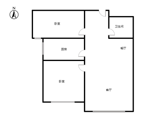 K2狮子城2室2厅2卫户型图