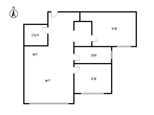 K2狮子城2室2厅1卫户型图