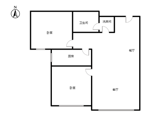 三利中和城二期东区(C区）2室2厅1卫户型图