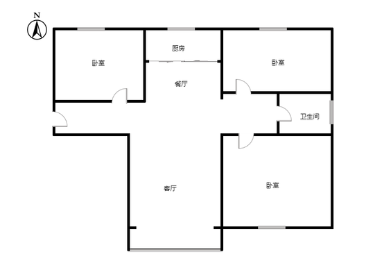 天伦湾嘉园3室2厅1卫户型图