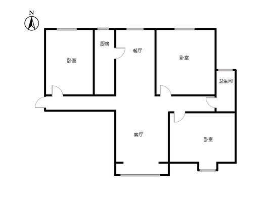 香邑溪谷上园3室2厅1卫户型图