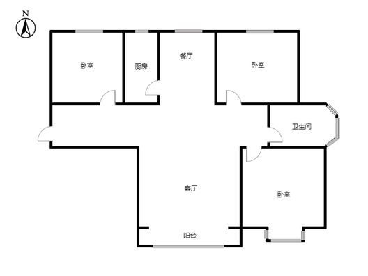 香邑溪谷上园3室2厅1卫户型图