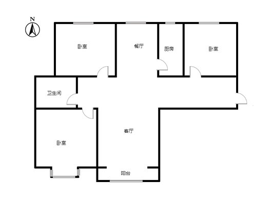 香邑溪谷上园3室2厅1卫户型图