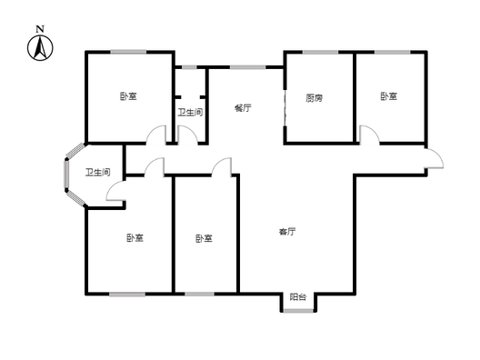 香邑溪谷上园4室2厅2卫户型图