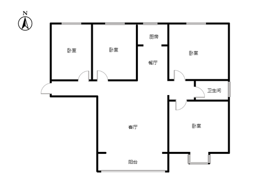 香邑溪谷上园4室2厅1卫户型图