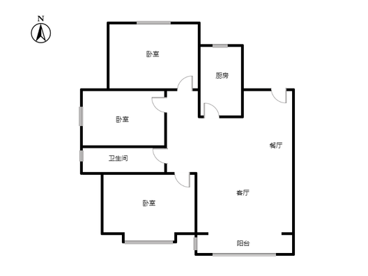 香邑溪谷悦都3室2厅1卫户型图