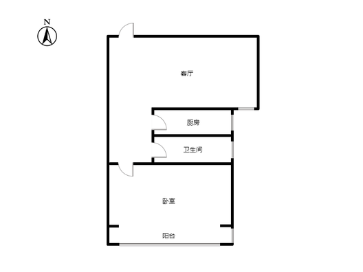 联合七号院1室1厅1卫户型图