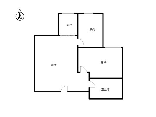 翡翠城（涿郡东区）1室1厅1卫户型图