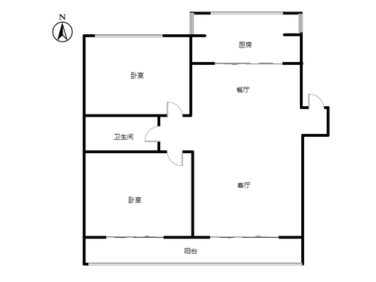 怡安小区2室2厅1卫户型图