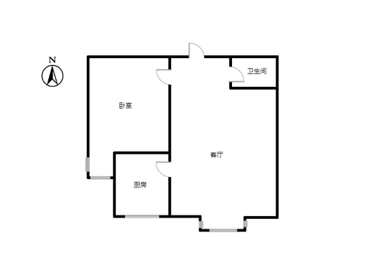 天保郦景1室1厅1卫户型图