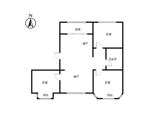 金品时代3室2厅2卫户型图