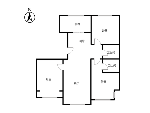 金品时代3室2厅2卫户型图