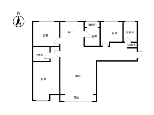 金品时代3室2厅2卫户型图