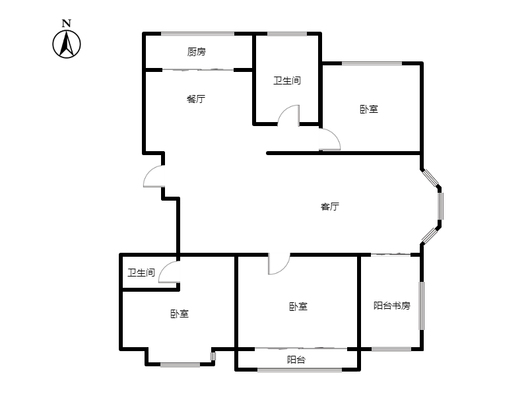 名流城市尊邸4室2厅2卫户型图