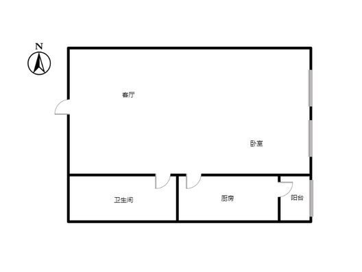 名流家和1室1厅1卫户型图