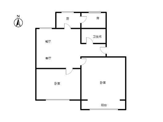 永济秀园2室2厅1卫户型图
