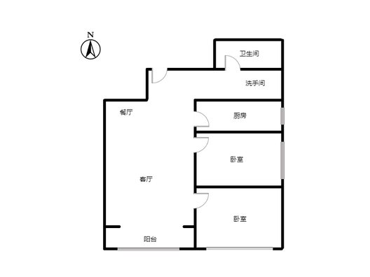东林家园2室2厅1卫户型图