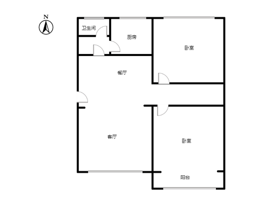 宏远家园2室2厅1卫户型图