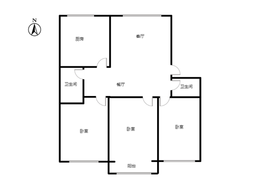 宏远家园3室2厅2卫户型图