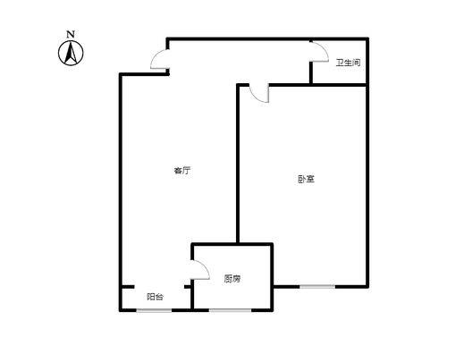 鸿盛凯旋门1室1厅1卫户型图