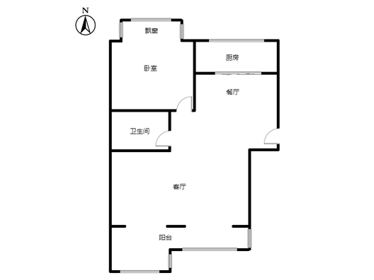 仙颐园小区2室2厅1卫户型图
