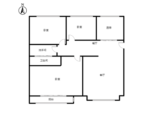 宏远景园3室2厅1卫户型图