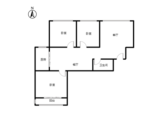 宏远宜居园3室2厅1卫户型图