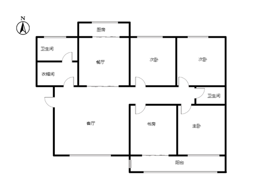 燕赵花园4室2厅2卫户型图