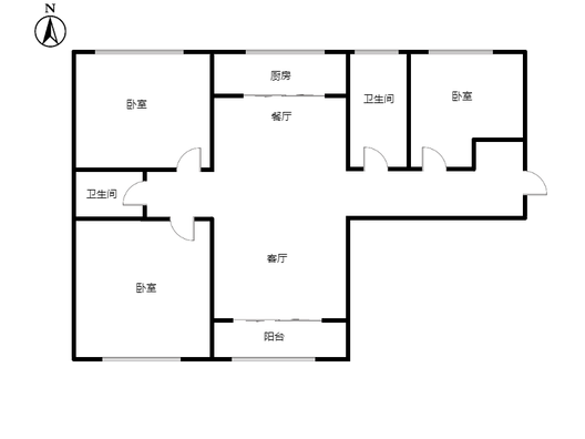 翡翠滨江3室2厅2卫户型图