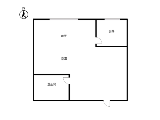 惠友旺角1室1厅1卫户型图