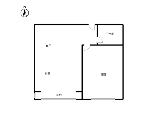 宏远景园1室1厅1卫户型图