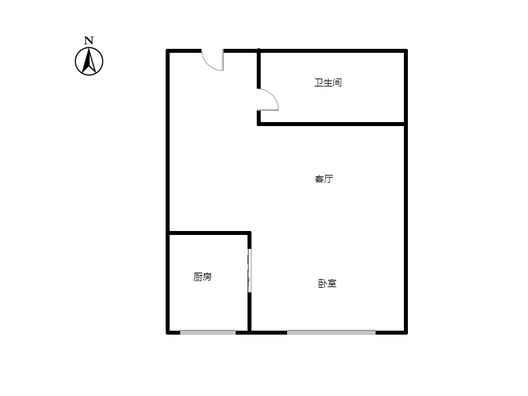 宏远裕隆1室1厅1卫户型图