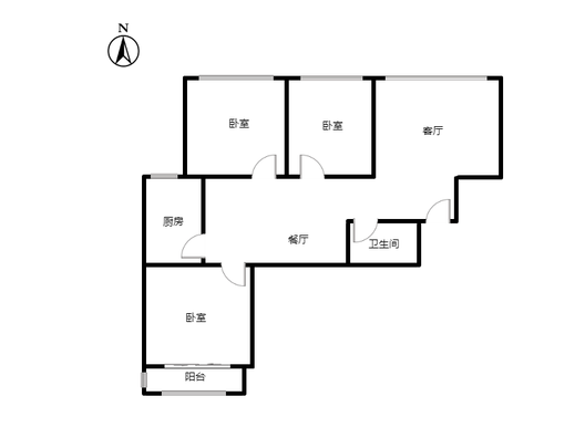 宏远宜居园3室2厅1卫户型图