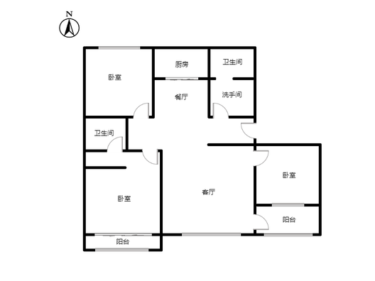 宏远景园3室2厅2卫户型图