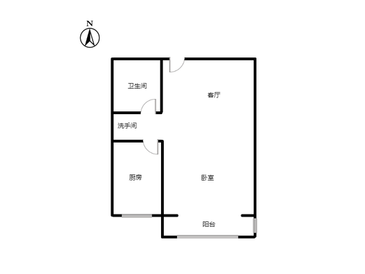 宏远宜居园1室1厅1卫户型图