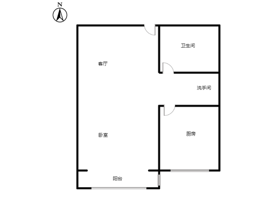 宏远景园1室1厅1卫户型图