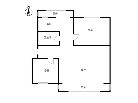 范阳水电小区2室2厅1卫户型图