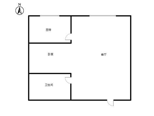 惠友钻石广场（AB座）1室1厅1卫户型图