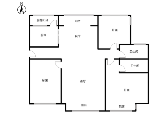 君临天下御景园3室2厅2卫户型图