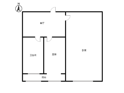 一七三小区1室1厅1卫户型图