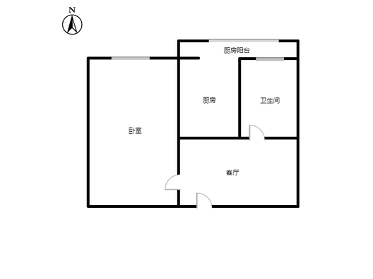 一七三小区1室1厅1卫户型图