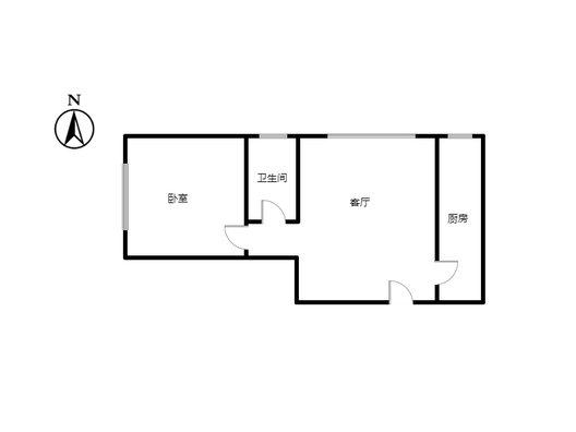 翡翠滨江1室1厅1卫户型图