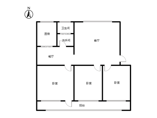 物资局小区3室2厅1卫户型图
